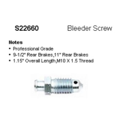 Bremsentlüfterschraube - Bleeder Screw  10x1,5mm
